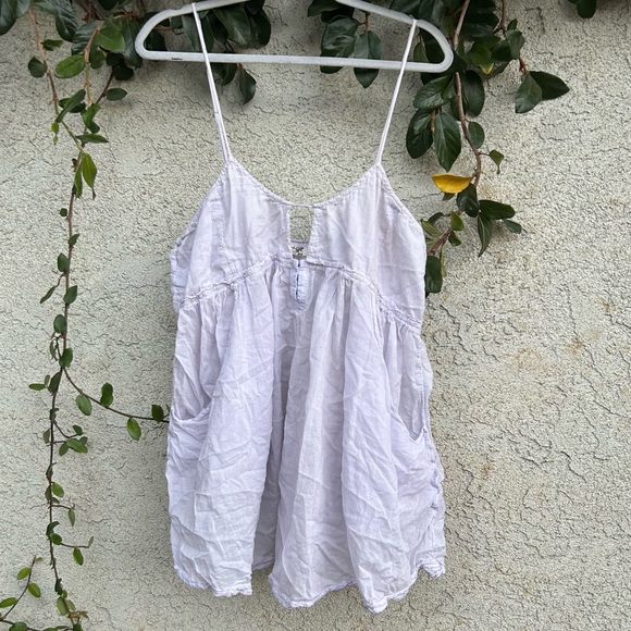 Intimately Free People Sheer Light Purple Romper, Flowy Beach Coverup Boho - Picture 1 of 12